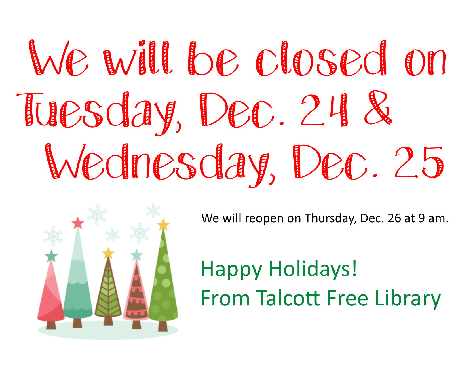 Free Printable Holiday Closed Signs Printable Templates