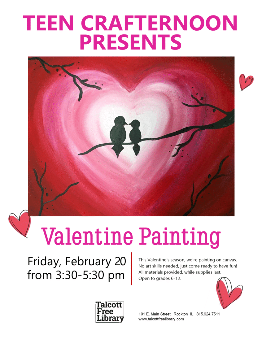 An image of a two birds perched on a branch against a red heart shaped background. Text copied in caption below.