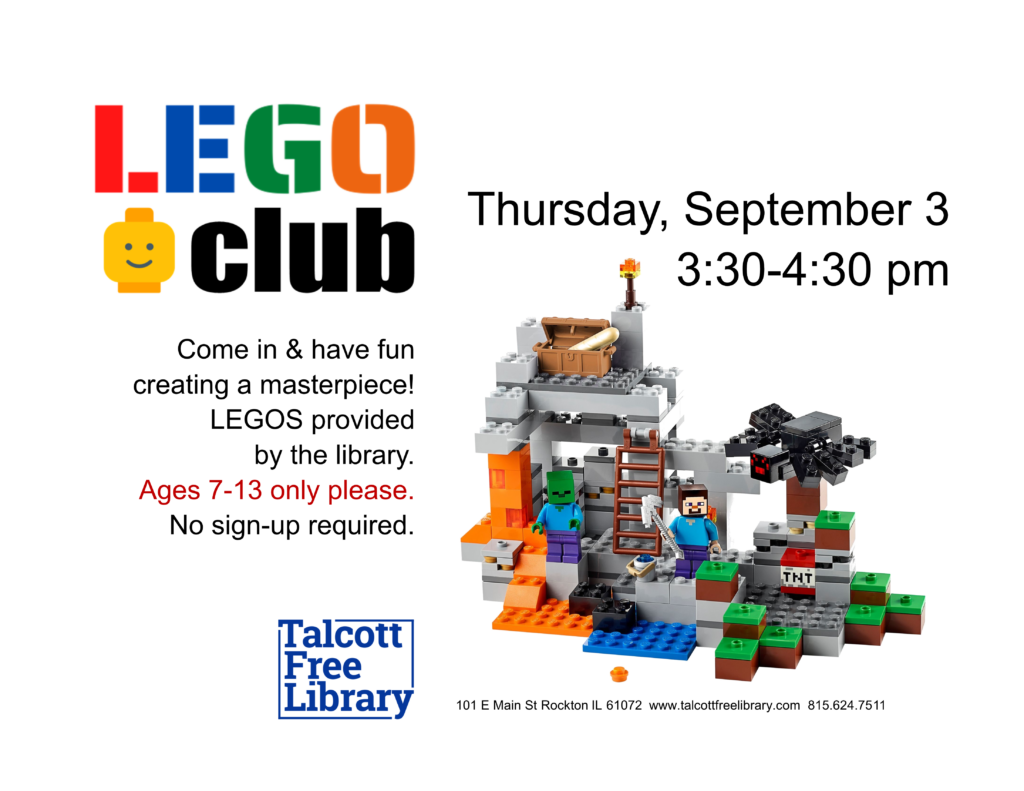 Image of a lego design with text repeated in caption.